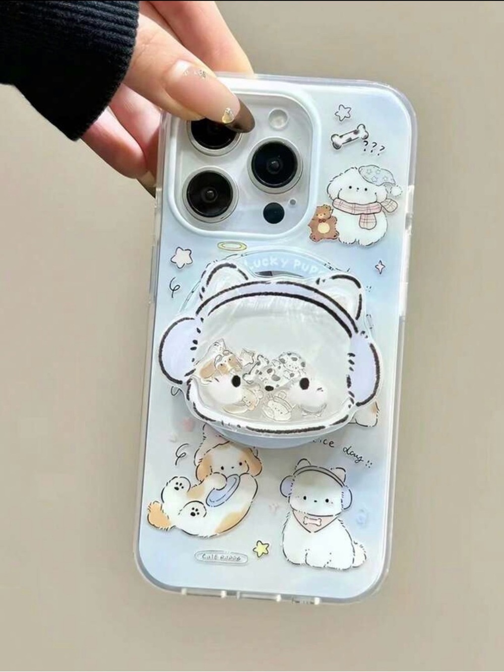 🐱Blue Cat Quicksand Style Rotatable Popsocket🐱 - Picture 4 of 4